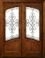 WDMA 68x78 Door (5ft8in by 6ft6in) Exterior Knotty Alder Keowee Gilford Double Door 1