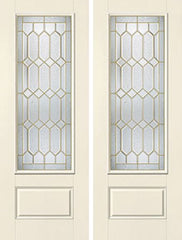 WDMA 68x96 Door (5ft8in by 8ft) Exterior Smooth Crystalline 8ft 3/4 Lite 1 Panel Star Double Door 1