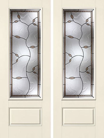 WDMA 68x96 Door (5ft8in by 8ft) Exterior Smooth Avonlea 8ft 3/4 Lite 1 Panel Star Double Door 1