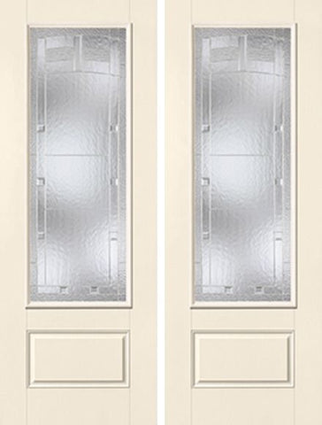 WDMA 68x96 Door (5ft8in by 8ft) Exterior Smooth MaplePark 8ft 3/4 Lite 1 Panel Star Double Door 1