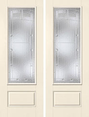 WDMA 68x96 Door (5ft8in by 8ft) Exterior Smooth MaplePark 8ft 3/4 Lite 1 Panel Star Double Door 1