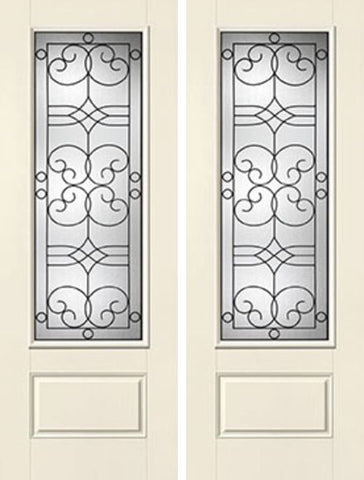 WDMA 68x96 Door (5ft8in by 8ft) Exterior Smooth Salinas 8ft 3/4 Lite 1 Panel Star Double Door 1