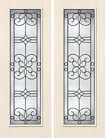 WDMA 68x96 Door (5ft8in by 8ft) Exterior Smooth Salinas 8ft Full Lite W/ Stile Lines Star Double Door 1