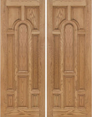 WDMA 72x96 Door (6ft by 8ft) Exterior Oak Carrick Double Door - 8ft Tall 1