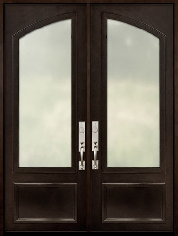 WDMA 72x96 Door (6ft by 8ft) Patio 96in 3/4 Arch Lite Double Privacy Glass Entry Door 1