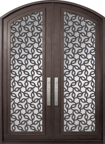 WDMA 72x96 Door (6ft by 8ft) Exterior 96in Arte Full Lite Arch Top Double Contemporary Entry Door 1
