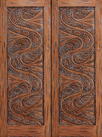 WDMA 84x96 Door (7ft by 8ft) Exterior Mahogany Nepali Style Hand Carved Double Door 1