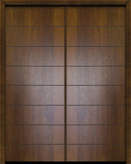 WDMA 84x96 Door (7ft by 8ft) Exterior Mahogany 42in x 96in Double Westwood Contemporary Door 1