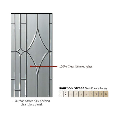 WDMA 84x96 Door (7ft by 8ft) Exterior Mahogany 42in x 96in Double 3/4 Lite Bourbon Street Door 2