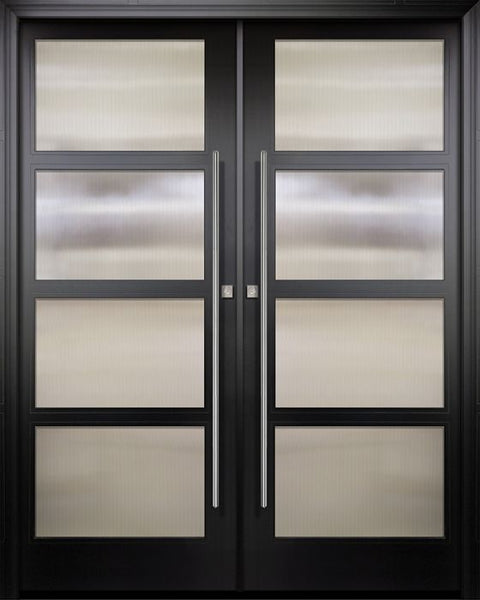 WDMA 84x96 Door (7ft by 8ft) Exterior Swing Smooth 42in x 96in Double 4 Block NP-Series Narrow Profile Door 1