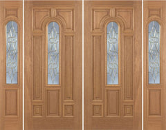 WDMA 88x80 Door (7ft4in by 6ft8in) Exterior Mahogany Revis Double Door/2side w/ OL Glass - 6ft8in Tall 1