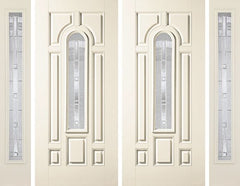 WDMA 88x80 Door (7ft4in by 6ft8in) Exterior Smooth MaplePark Center Arch Lite 7 Panel Star Double Door 2 Sides 1
