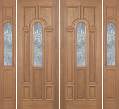 WDMA 88x96 Door (7ft4in by 8ft) Exterior Mahogany Revis Double Door/2side w/ OL Glass - 8ft Tall 1