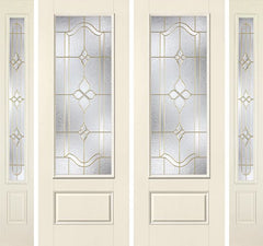 WDMA 88x96 Door (7ft4in by 8ft) Exterior Smooth Concorde 8ft 3/4 Lite 1 Panel Star Double Door 2 Sides 1