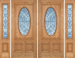 WDMA 96x80 Door (8ft by 6ft8in) Exterior Oak Watson Double Door/2side w/ EE Glass 1