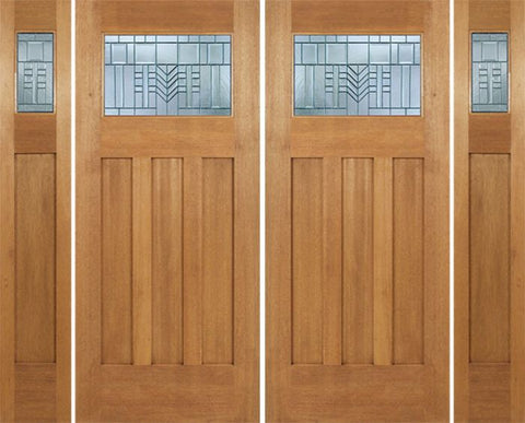 WDMA 96x84 Door (8ft by 7ft) Exterior Mahogany Biltmore Double Door/2side w/ C Glass 1