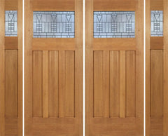 WDMA 96x84 Door (8ft by 7ft) Exterior Mahogany Biltmore Double Door/2side w/ B Glass 1