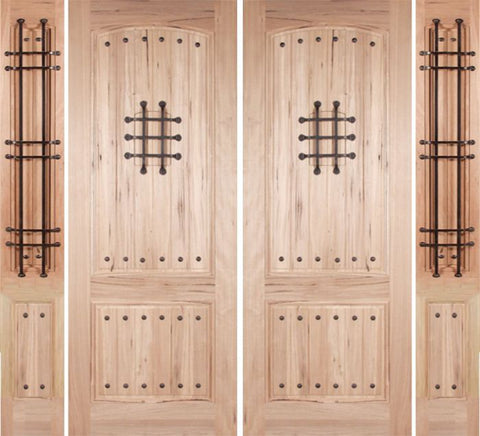 WDMA 96x96 Door (8ft by 8ft) Exterior Walnut Rustica II Double Door/2side 1