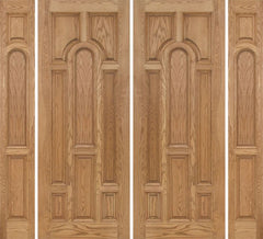 WDMA 96x96 Door (8ft by 8ft) Exterior Oak Carrick Double Door/2side - 8ft Tall 1