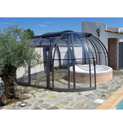 China WDMA Above Ground Aluminum Patio Pool Enclosures Telescopic