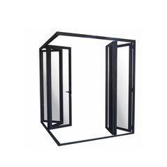 China WDMA Aluminium Alloy Fashion Design Florida Approval Unbreakable Glass Folding Door With Mosquito Nets
