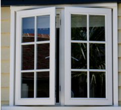 white vinyl outswing casement windows america style pvc/upvc window for sale on China WDMA